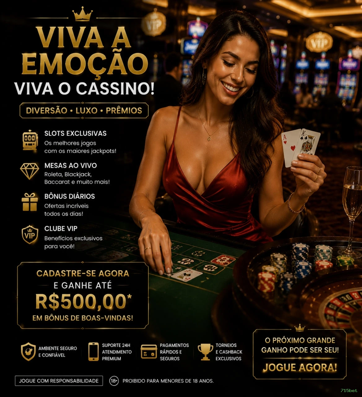 Streaming 4K no cassino ao vivo da 715bet